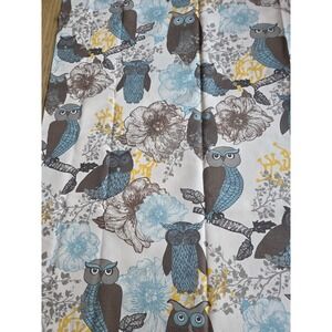 Owl Fabric Beautiful Owl Fabric Funky Retro Cool Fabric 1 Yard 38X57 Gray Blue